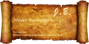 Jónás Bernadett névjegykártya