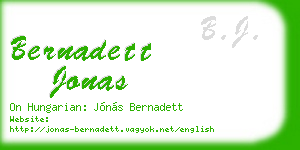 bernadett jonas business card