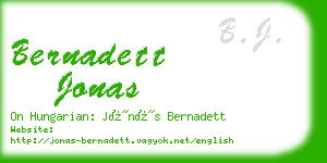 bernadett jonas business card